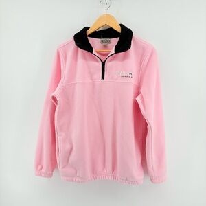 Vail Colorado Pastel Pink Quarter-Zip Fleece Jacket with Black Collar